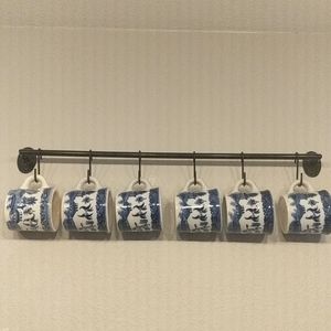 Blue willow transfer wear thick restaurant mugs